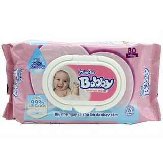 khăn ướt bobby 80 tờ/100 tờ