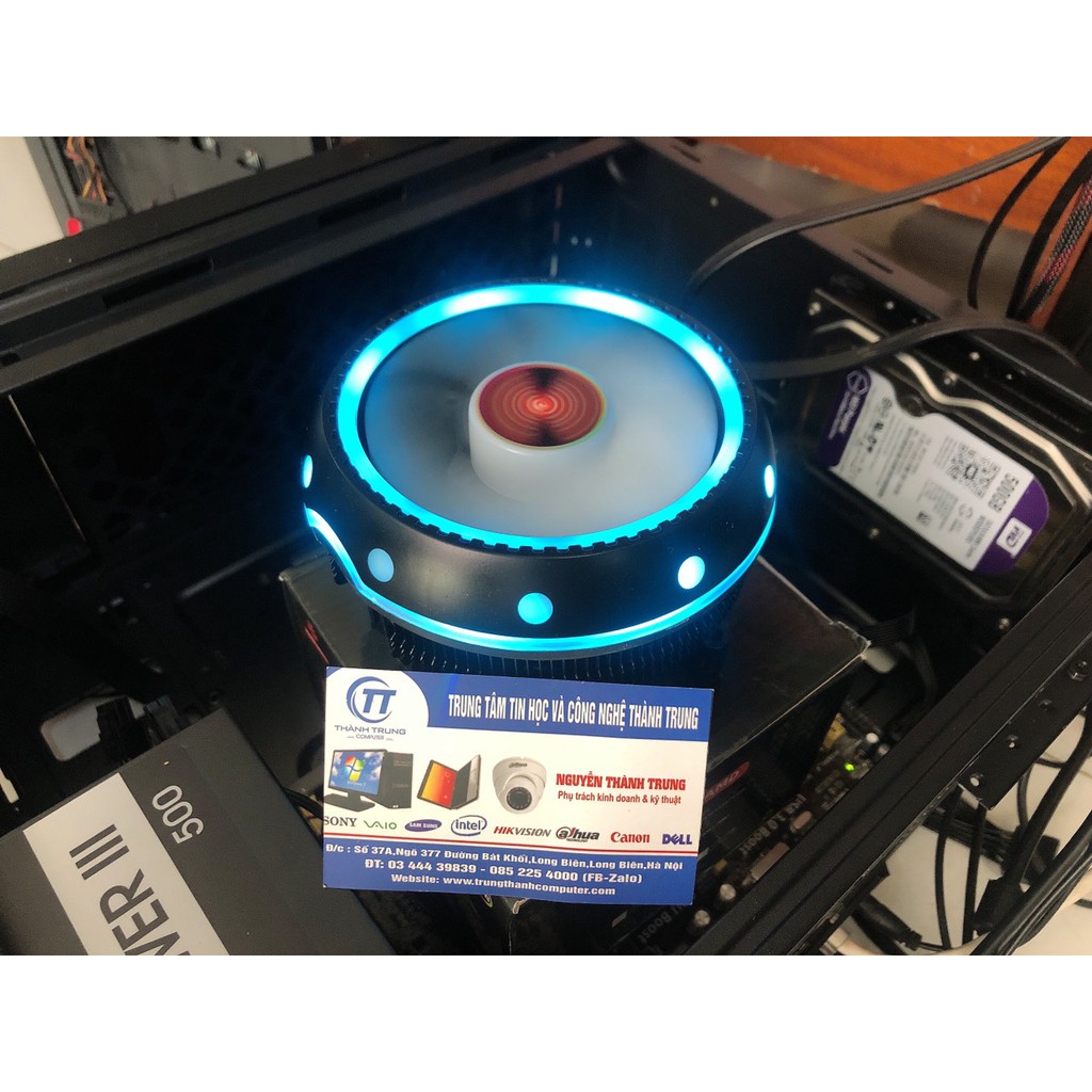 Quạt Tản Nhiệt, Fan CPU Coolmoon UFOX UFO Led RGB - Tự Động Đổi Màu Và Hiệu Ứng