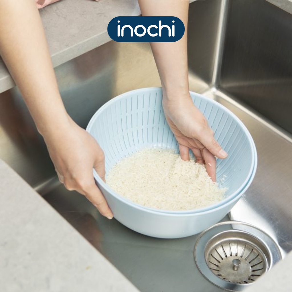 Bộ Thau Rổ Đa Năng 23cm Inochi Yoko Cao Cấp An Toàn Cho Sức Khỏe Chắn Chắn Và Tiện Dụng