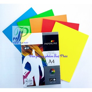 Giấy bìa màu A4 5 màu đậm (100 tờ/xấp)
