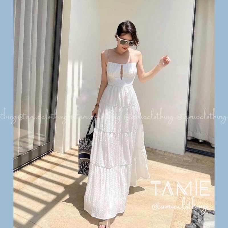 Đầm Maxi Dây mảnh Hở lưng Khoét ngực TAMIEclothing