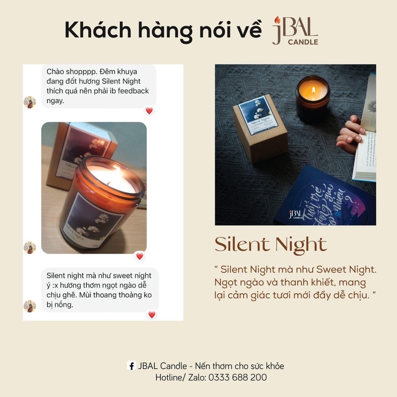 Silent Night Candle - Nến thơm Hương hoa nhài thanh khiết