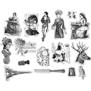 Sticker đen trắng cổ điển