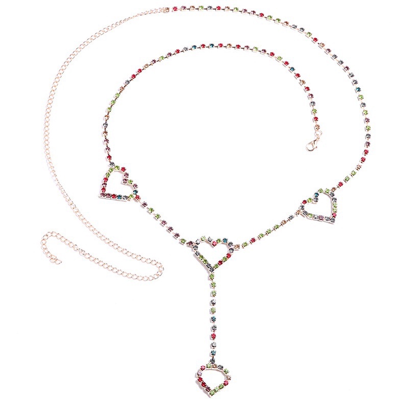 Dây Đeo Hông Đính Đá Pha Lê Hình Trái Tim Phong Cách Bohemia Cho Nữ