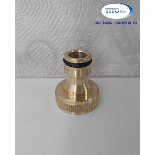 Khớp nối đồng đầu vào cho máy xịt rửa cao áp - ren trong 25mm - thay thế khớp nhựa - Phụ kiện máy rửa xe