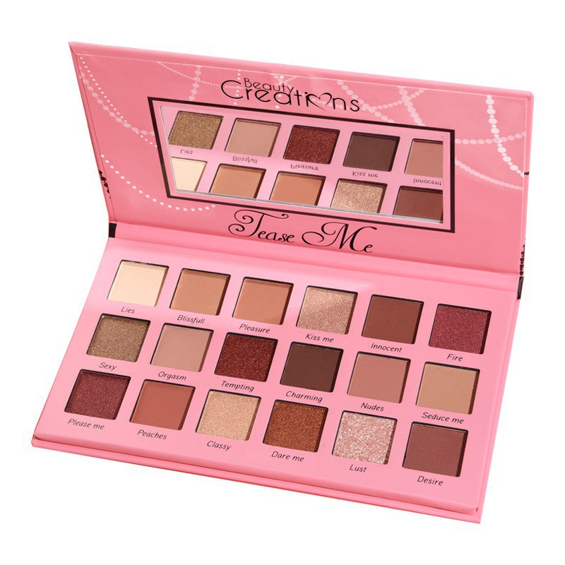 Bảng phấn mắt Beauty Creations TEASE ME 18 màu nhung lì/lấp lánh | BigBuy360 - bigbuy360.vn