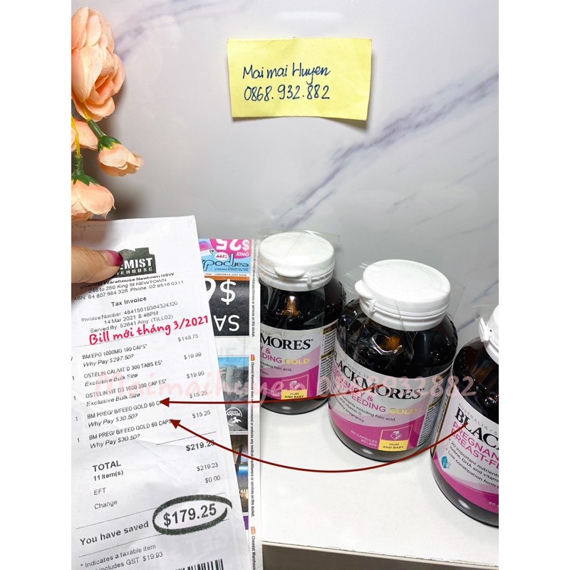 (Đủ Bill) Vitamin Tổng Hợp Cho Bà Bầu Blackmore