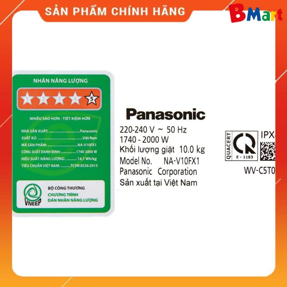 [ VẬN CHUYỂN MIỄN PHÍ KHU VỰC HÀ NỘI ] Máy giặt Panasonic cửa ngang 10 kg NA-V10FX1LVT [ Hàng chính hãng - BH 2 năm ]