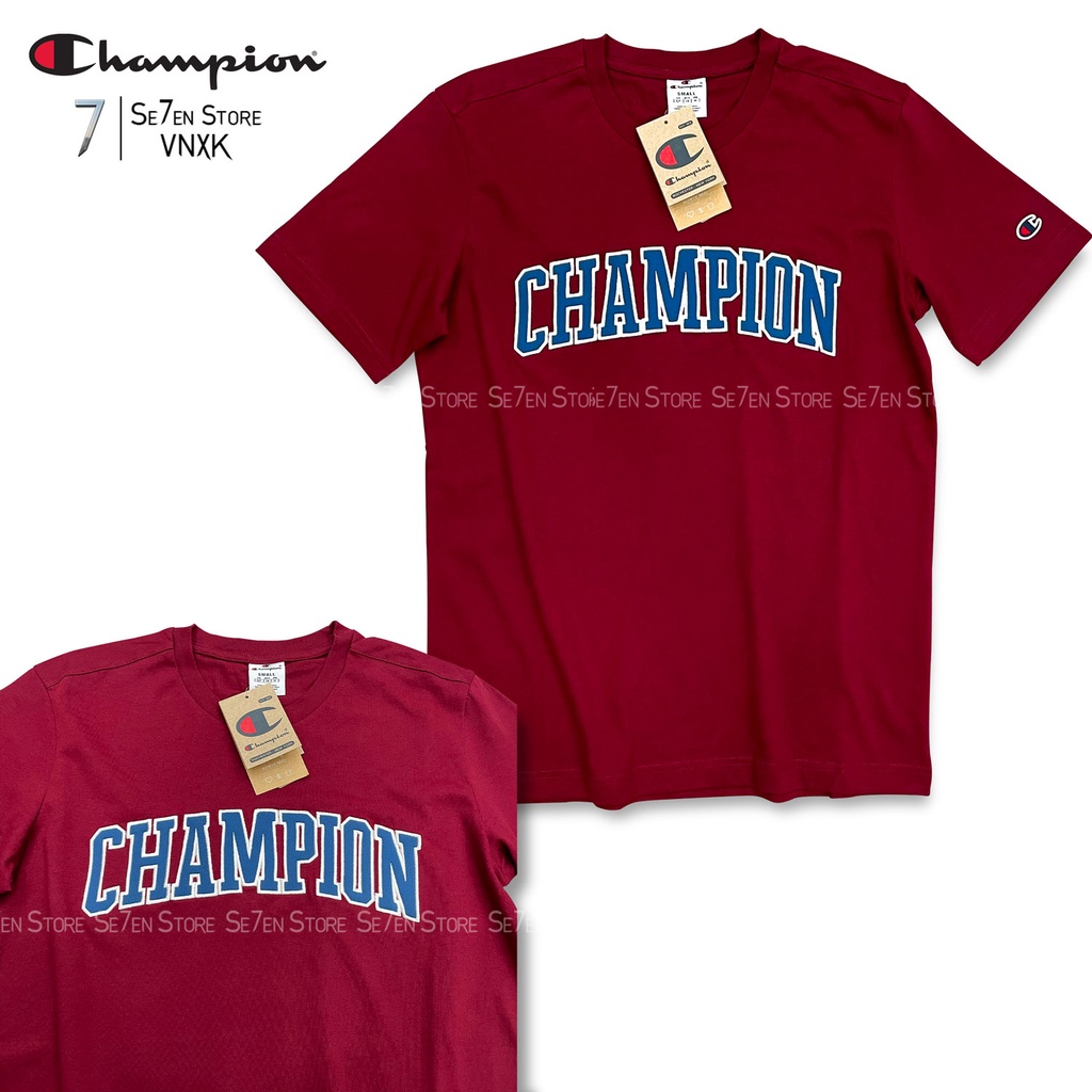 Áo thun tay ngắn Champion, Tee Champion cho Nam form rộng thêu Logo Champion - Fulltag