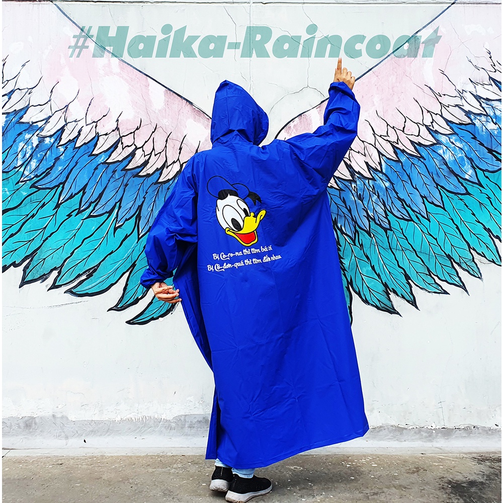 Xưởng Áo mưa măng tô dây kéo Vịt Donald  - Siêu dễ thương - Áo mưa hoạt hình cá tính/Chất liệu PVC Đài Loan