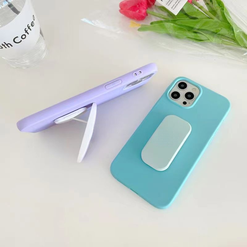 Ốp Điện Thoại Màu Kẹo Có Giá Đỡ Hình Trái Tim 3D Cho Iphone 6 6S 7 8 SE 2020 X XS XR XsMax 11 12 13 Pro 11 12 13 Pro Max