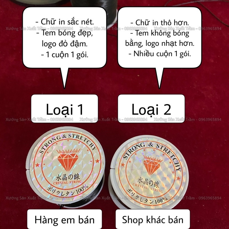 Chỉ Chun lụa co dãn Loại Đẹp - Dây Xâu Vòng tay, vòng gỗ, vòng đá, nối tóc - Hàng Loại 1