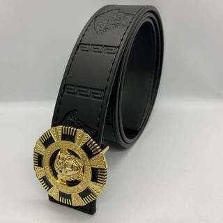 Thắt Lưng Nam - Dây Nịt Nam Mặt VS MVS4 Cao Cấp Chất Liệu Da Tổng Hợp PVC Màu Đen HOT TREND 2021