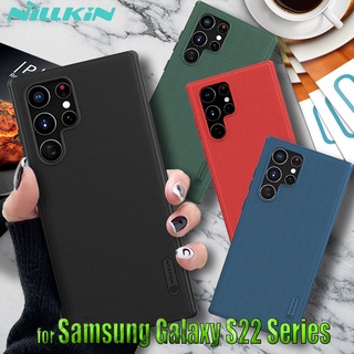 Ốp lưng Samsung S24 Ultra,S23 Ultra, S22, S22 Plus, S22 Ultra Nillkin Frosted Shield lưng cứng sần viền dẻo chống sốc
