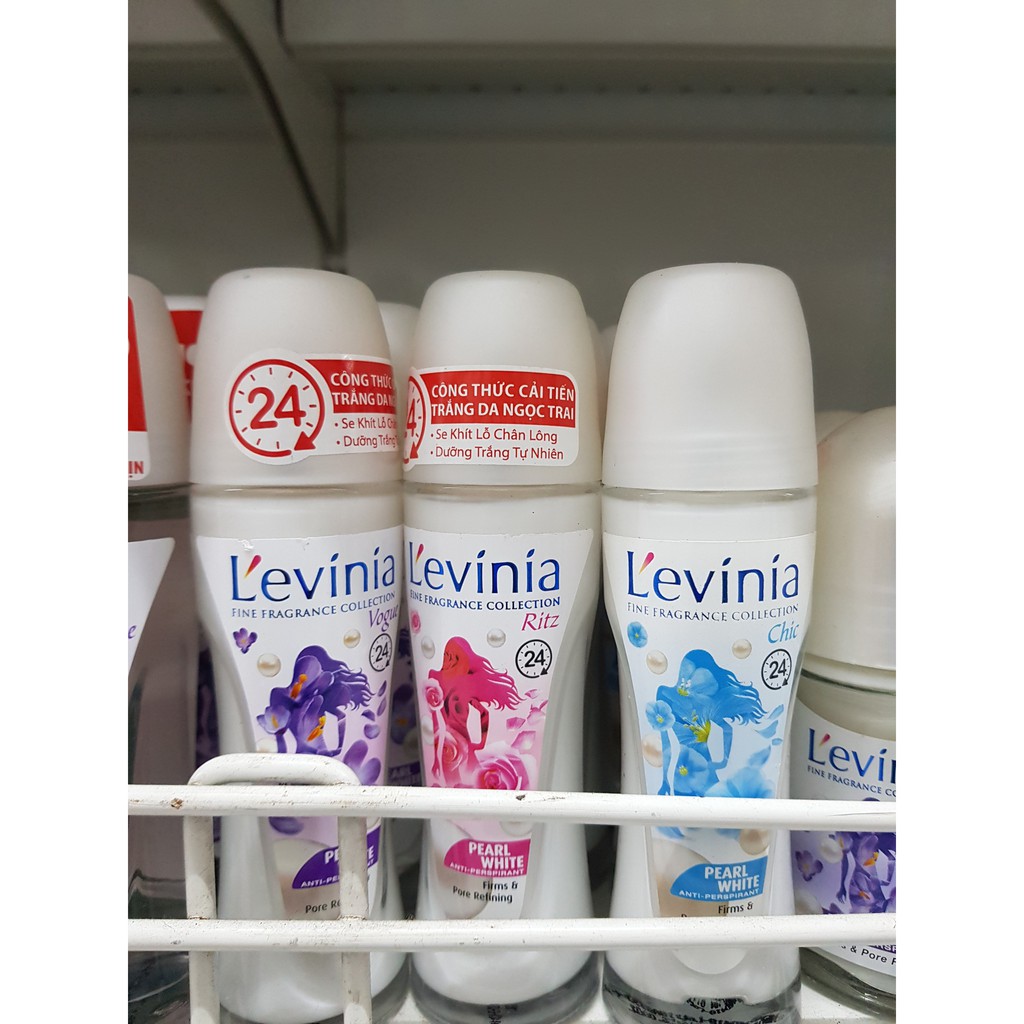 Lăn khử mùi L'evinia trắng da Ngọc trai 65g