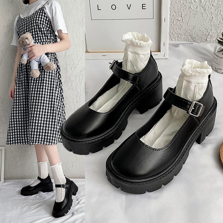 Giày búp bê nữ,giày Oxford lolita vintage Ulzzang siêu xinh đế độn 6cm