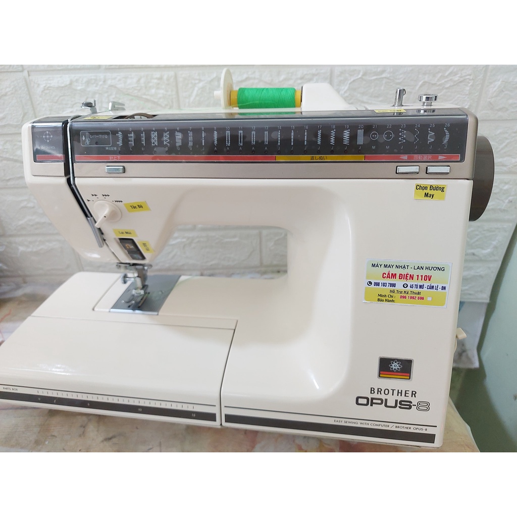 Máy May Nhật Brother Opus 8 - Ổ Đứng Như Máy Công Nghiệp - Toàn Thân Kim Loại - Nặng 12Kg - Siêu Chắc Chắn Và Khỏe