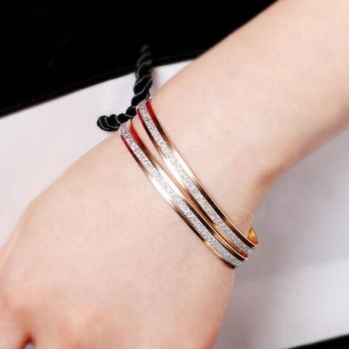 Vòng đeo tay kiểu dáng đơn giản thanh lịch cho nữ 2 màu tùy chọn