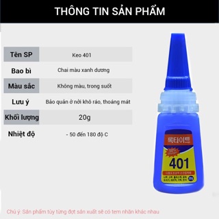 Keo gắn móng gắn đá chuyên dụng 401