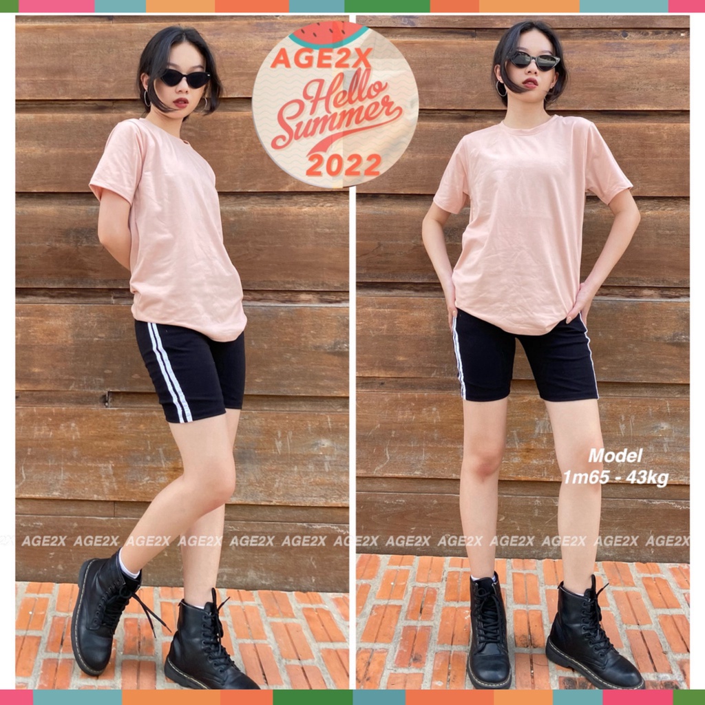 Quần biker, quần legging nữ lửng AGE2X hàng cotton co giãn cực đẹp cho mùa hè năng động.