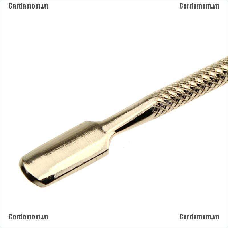 {carda} Gold Color Nail Art Stainless Steel Cuticle Pusher Remover Trimmer Manicure{LJ}
