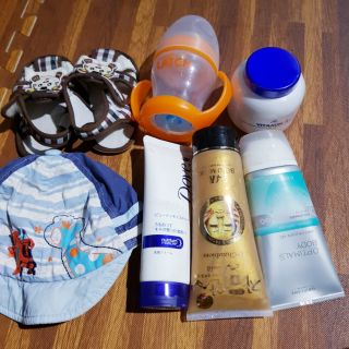 Com bo bình tập uống nước,kem chống rạn,mặt nạ vàng