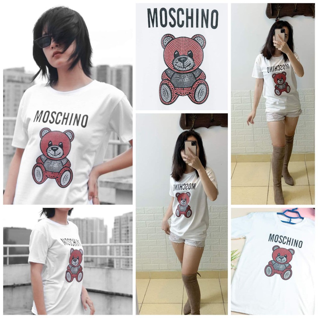[shopee haul] ÁO THUN GẤU MOSCHINO HÀNG THIẾT KẾ 100% COTTON