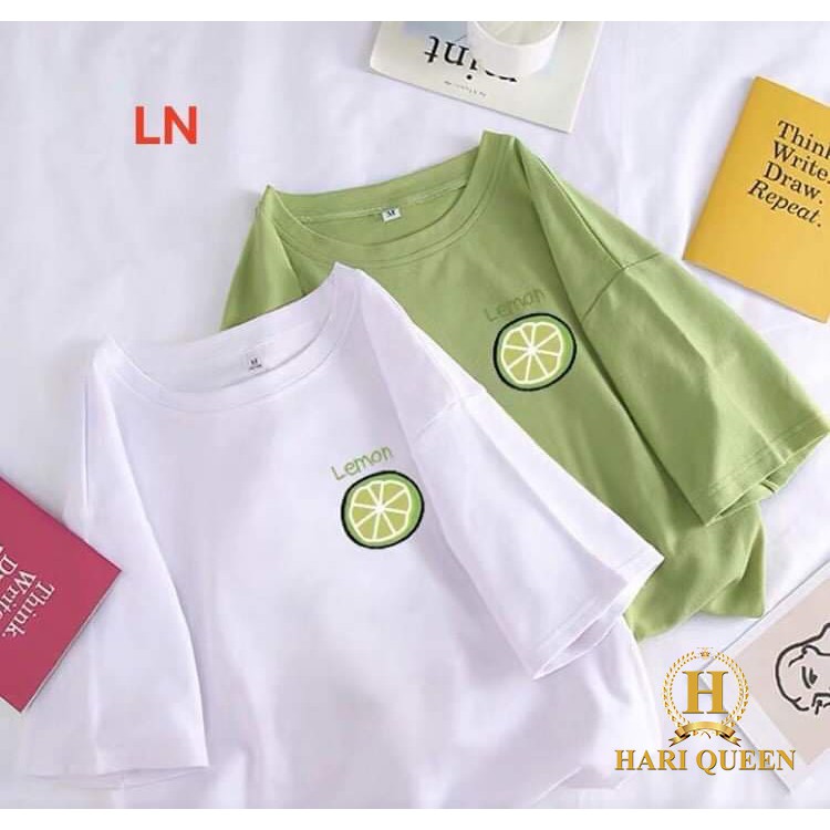 Áo phông logo chanh lát cắt Lemon LNG0320