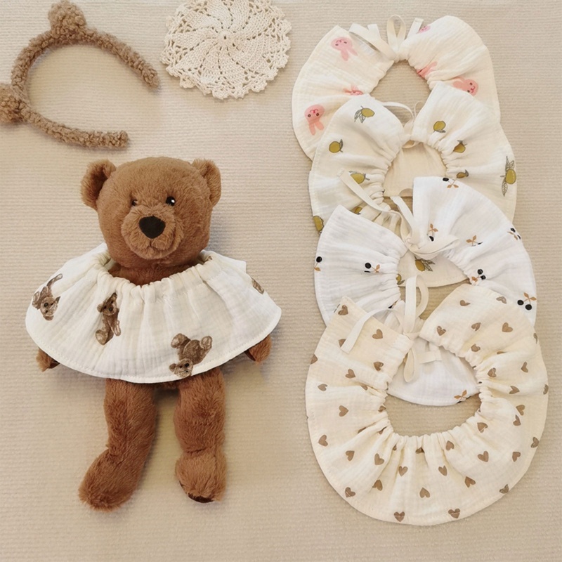 Yếm Ăn Chất Liệu Cotton Mềm Thoáng Khí In Họa Tiết Hoa Xinh Xắn Cho Bé Sơ Sinh