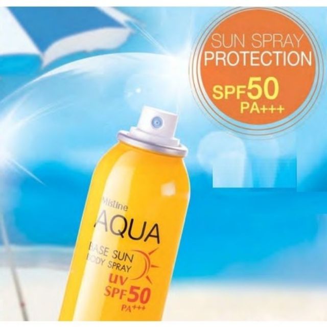 Xịt chống nắng Thái Lan Mistine Aqua Base Sun Body Spray SPF50 PA+++ (100ml)