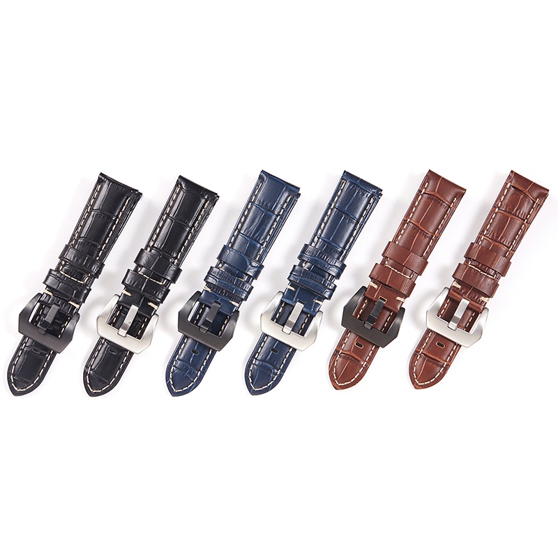 Dây Đeo Đồng Hồ Bằng Da 20mm 22mm 24mm 26mm Cho Nam Nữ