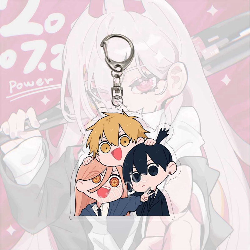 Ygt Móc Khóa Acrylic 6cm Hình Nhân Vật Anime Chainsaw Man Pochita Power Makima Angel Hayakawa Aki