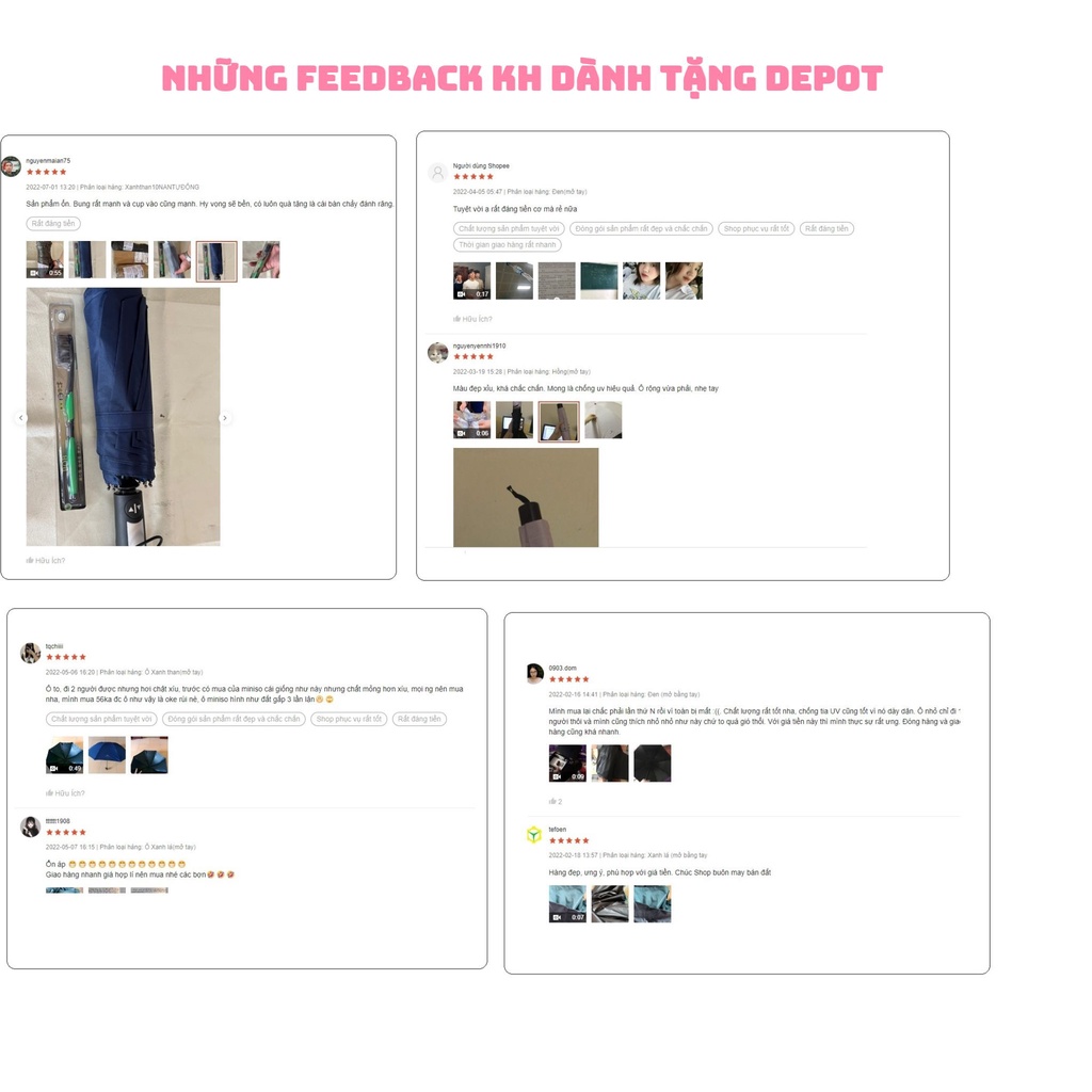 Ô che mưa gấp gọn tự động 2 chiều cao cấp, dù che nắng 3 lớp chống tia UV 12 nan chắc khỏe