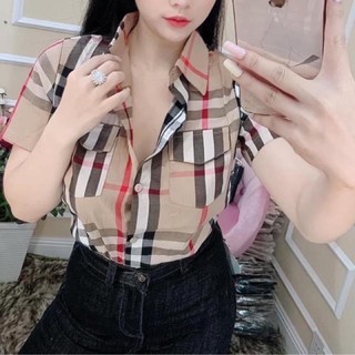 Áo sơ mi kẻ nắp túi nhiều màu sắc