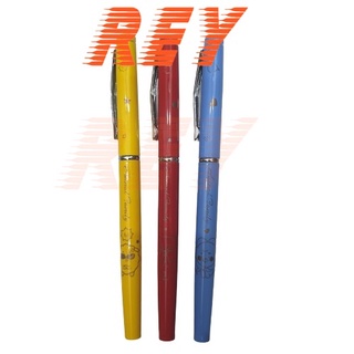 Bút máy bơm mực Deli thân kim loại ngòi mài Q896