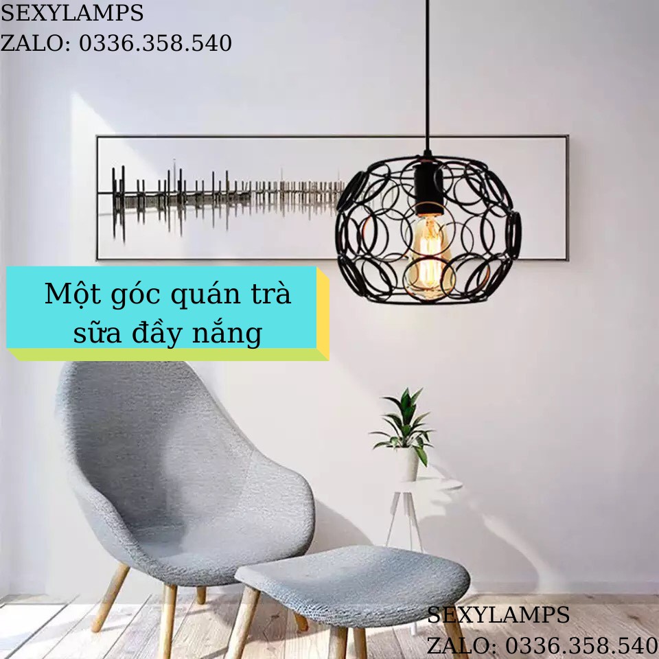 Đèn Thả Trang Trí Trần, Bàn Ăn, Quán Cafe, Chung Cư Đẹp. Tặng kèm bóng led thủy tinh