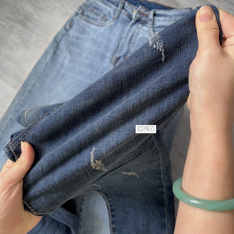 Quần jean co giãn skinny rách xước TY-013 | GinHouse Shop