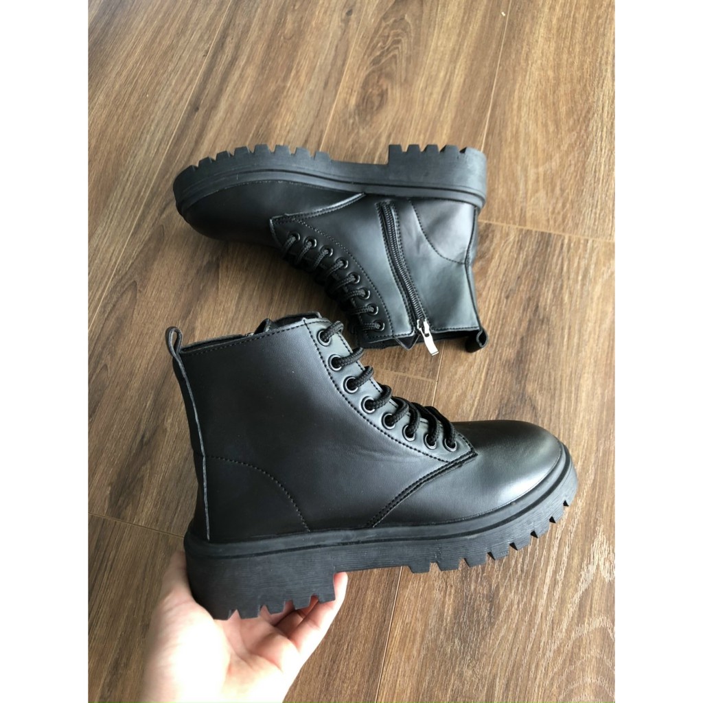 CÓ SẴN BOOT ĐEN ULLZANG -BỐT NỮ( KÈM VIDEO ẢNH THẬT)