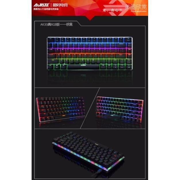 (CÓ SẴN) Bàn Phím Cơ Ajazz AK33 Led RGB - Có phần mềm tùy chỉnh đèn Led RGB và Custom Macro từng phím