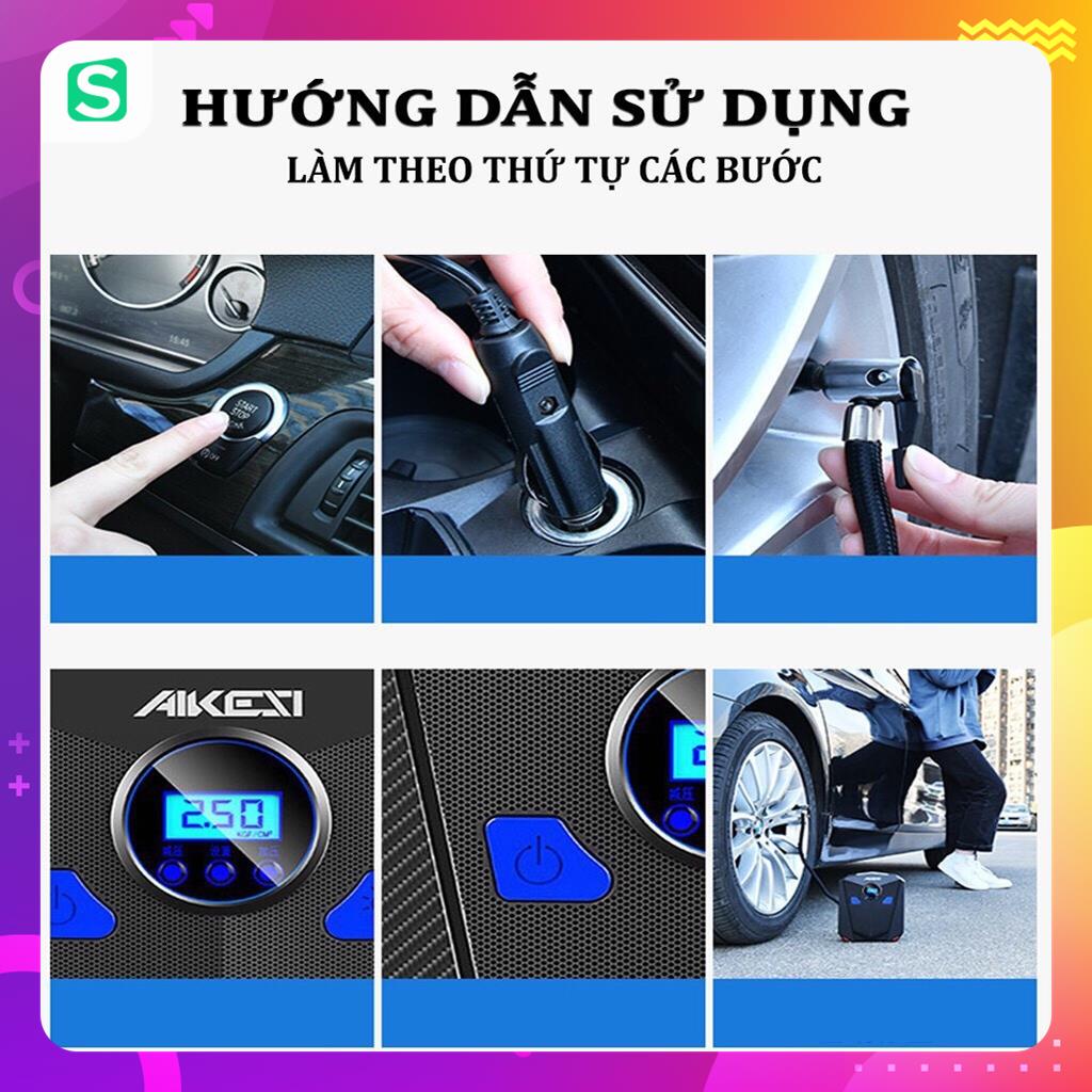 Bơm Lốp Ô Tô - Bơm Hơi Ô Tô Siêu Mạnh, Bơm Aikesi Điện Tử Tự Ngắt Bảo Hành 12 Tháng 1 Đổi 1. MSP98526 MSP31299