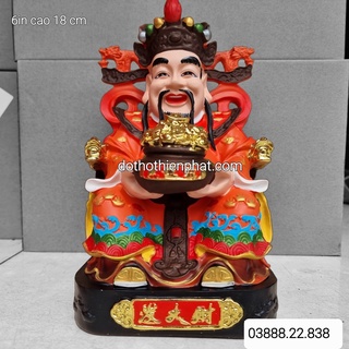 Tượng thần tiền thần phát 6in cao 18cm