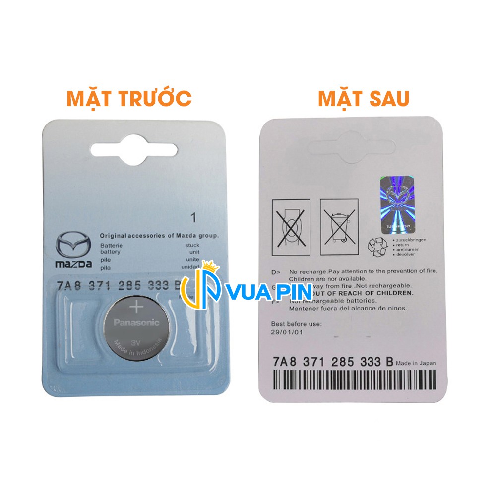 Pin chìa khóa ô tô Mazda 3 chính hãng Mazda sản xuất tại Indonesia 3V Panasonic