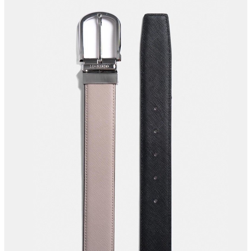 Thắt Lưng Nam Mercury Mặt Xoay Chiều Chất Liệu Da Taiga Thương Hiệu LEONARDO
