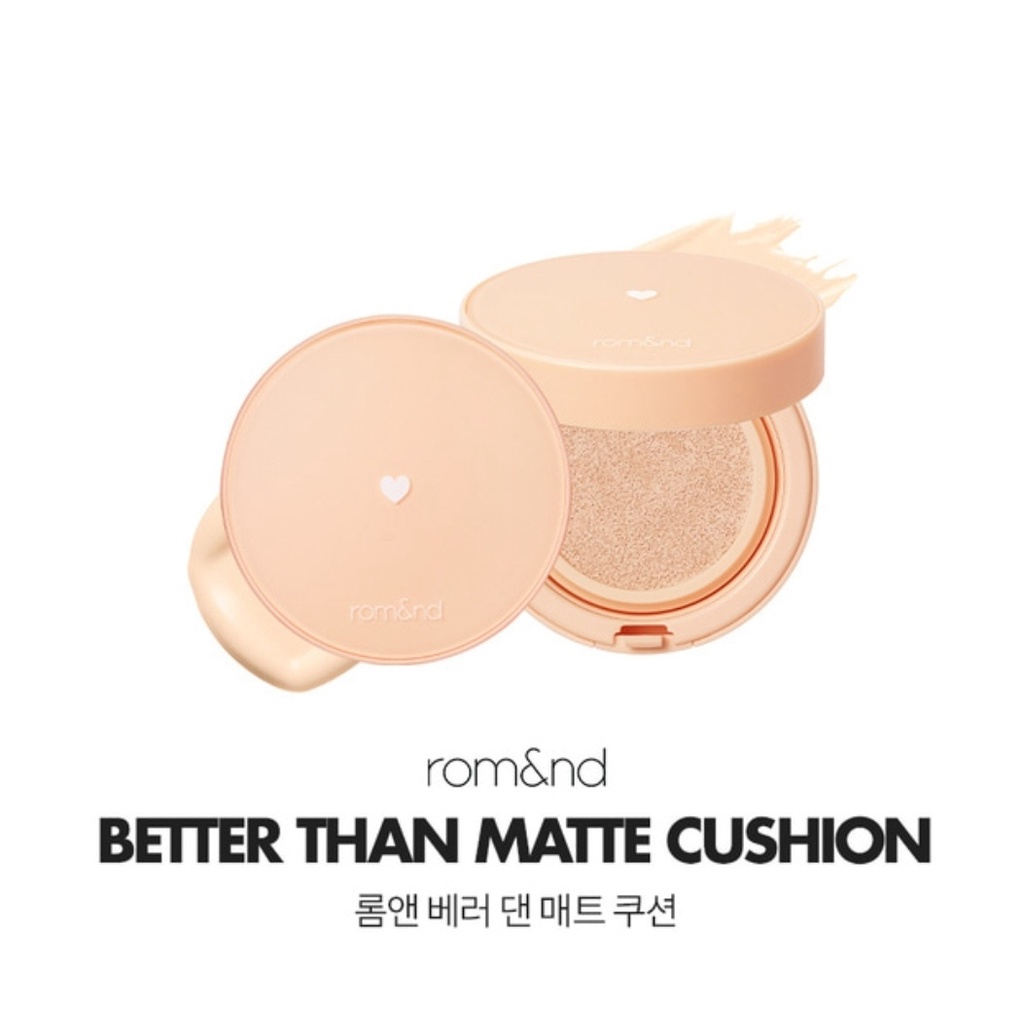 PHẤN NƯỚC CHE PHỦ HOÀN HẢO, KIỀM DẦU CHO LỚP NỀN LÂU TRÔI ROMAND BETTER THAN MATTLE CUSHION 14G CHÍNH HÃNG - 9922