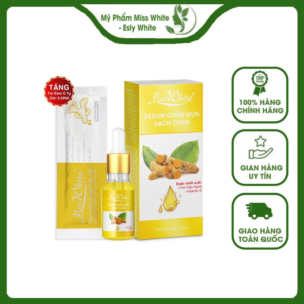 Serum Chấm Mụn Sạch Thâm Miss White 10ml Ngăn Ngừa Nếp Nhăn Se Khít Lỗ Chân Lông