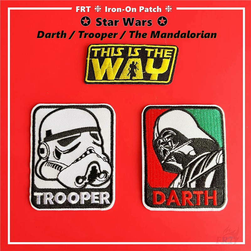 ☸ Miếng Dán Ủi Trang Trí In Hình Star Wars: Trooper Darth / The Mandalorian: Đây Là Miếng Vá ☸ 1 Sticker Ủi Thêu Hình Huy Hiệu