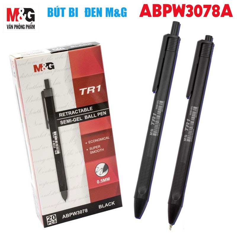 Bút bi M&G ABPW3078A  đen thân tam giác