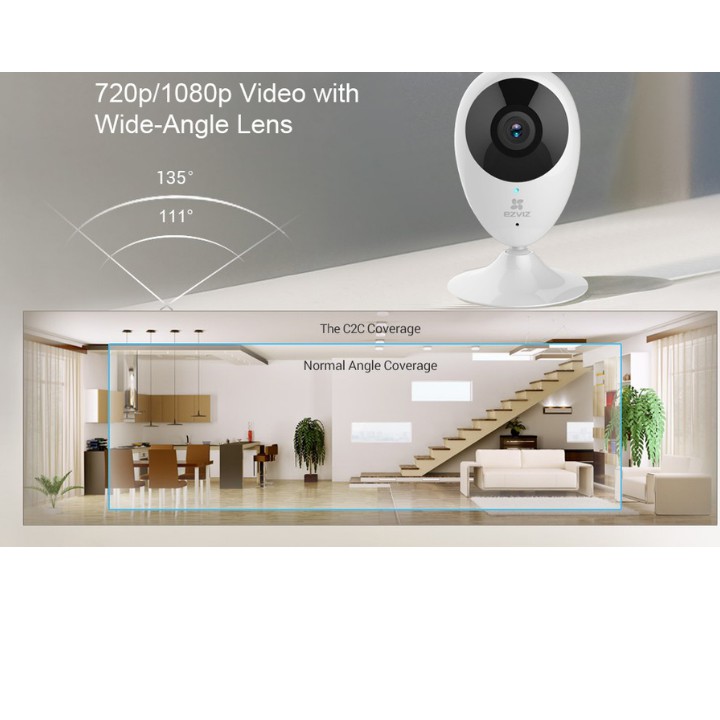 Camera Wifi , camera EZVIZ CS-CV206 ( C2C ), 2Mp 1080P , phát hiện chuyển động , đàm thoại 2 chiều , bảo hành chính hãng