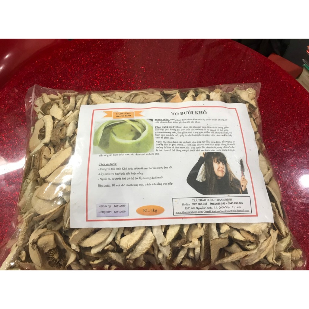 Vỏ Bưởi Khô 100% Chất Lượng 1kg - Dược Liệu Thanh Bình