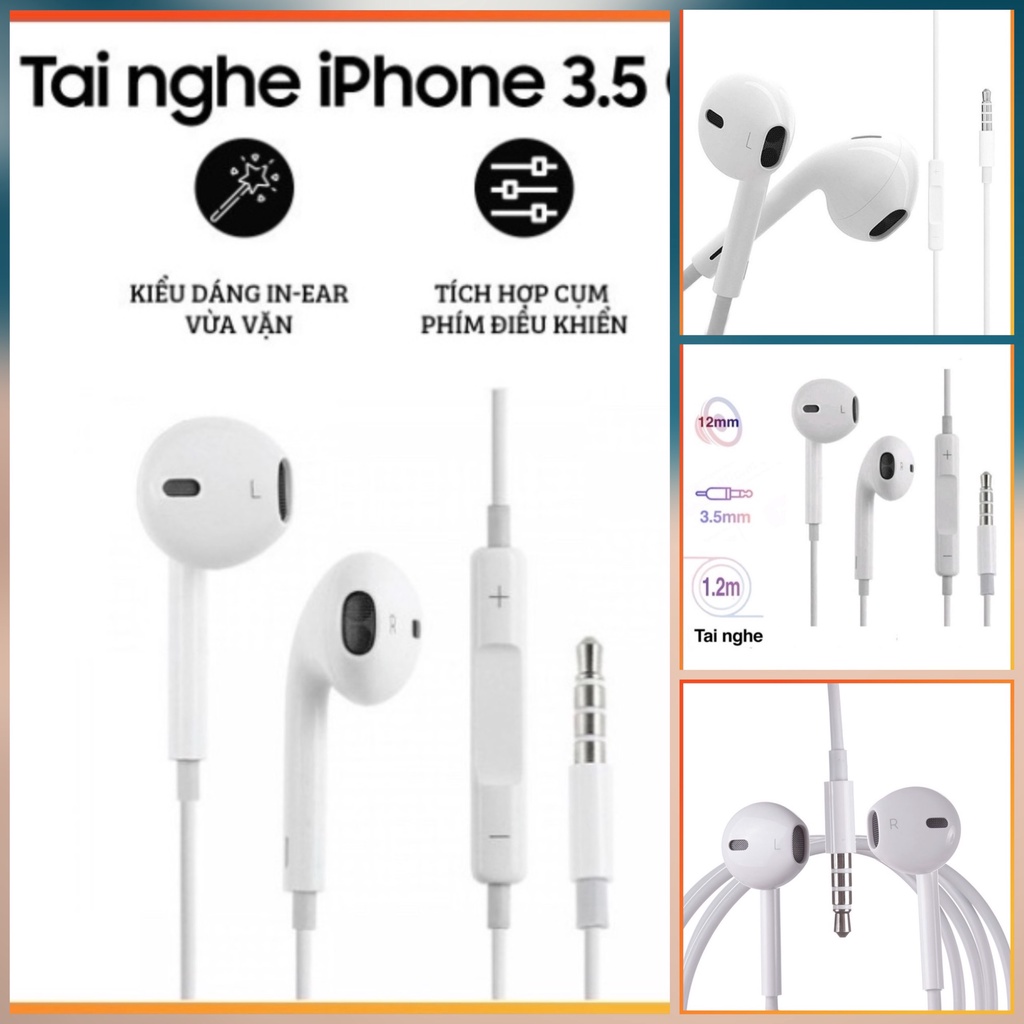 Tai Nghe iPhone,jack cắm 3.5mm,sử dụng cho các đời máy 6g,6s.6p.6sp,Bass căng âm thanh hay